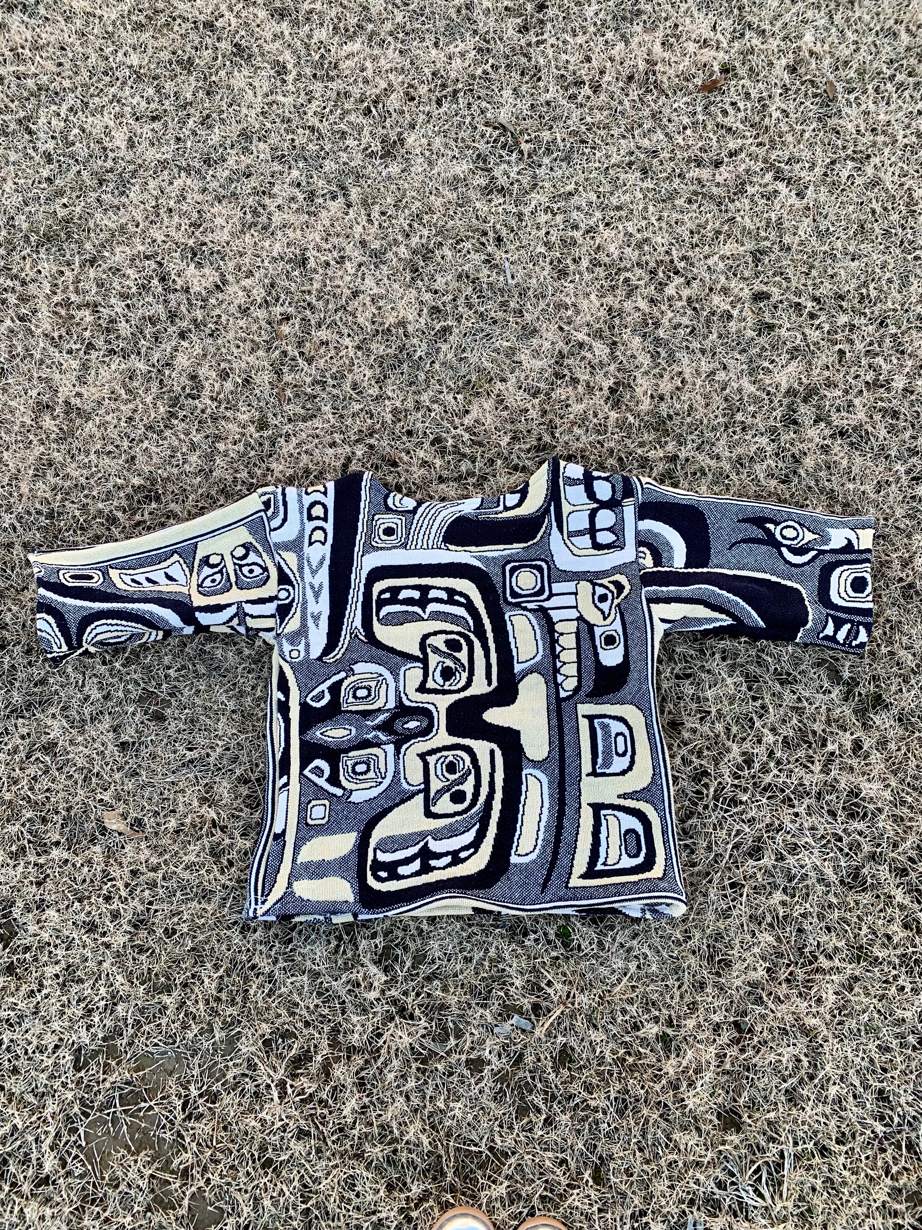 Abstract Tapestry sweater