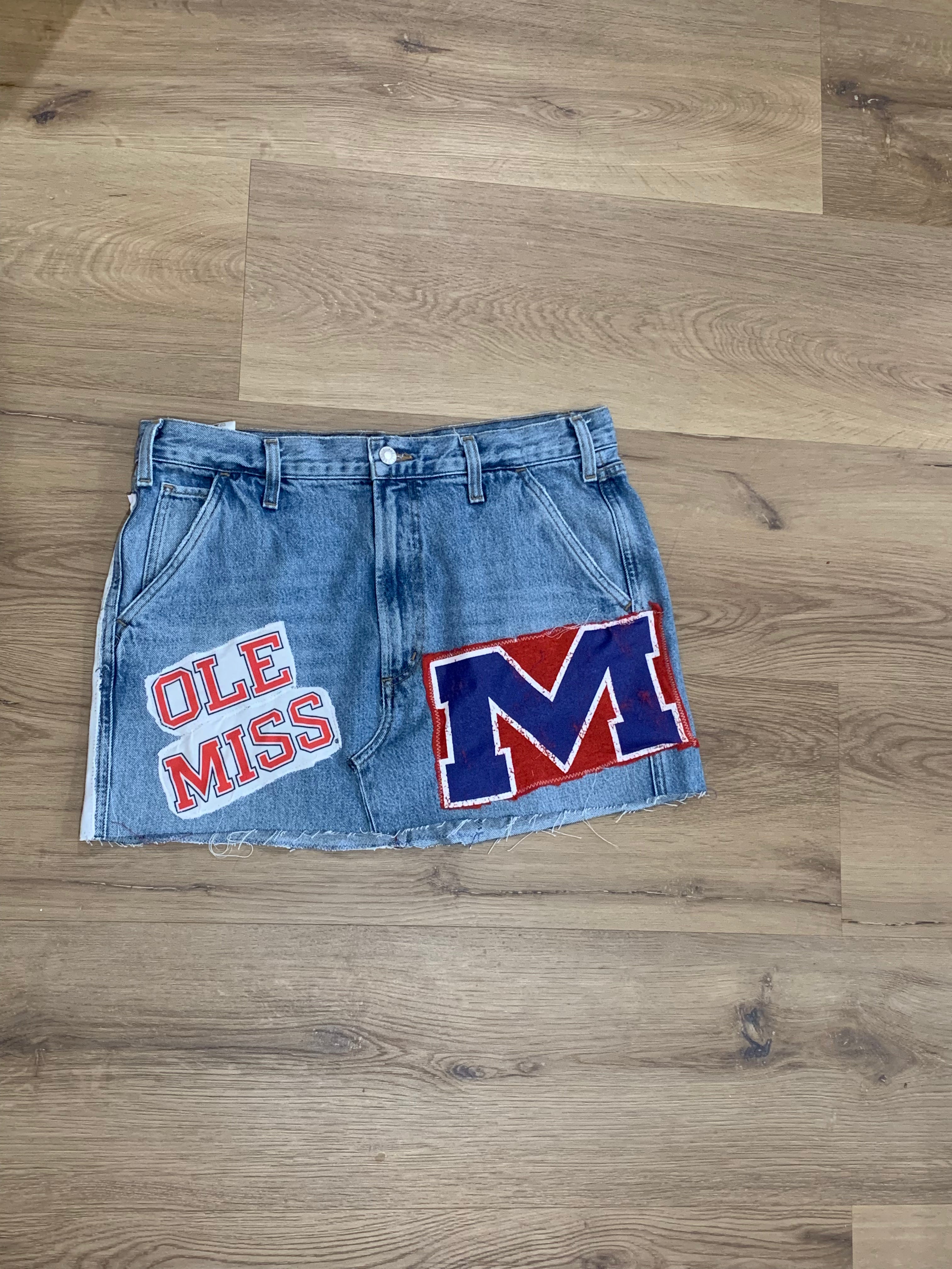 Ole Miss Gameday patchwork skirt