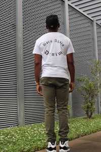 BORN AGAIN DENIM (WHITE) TEE